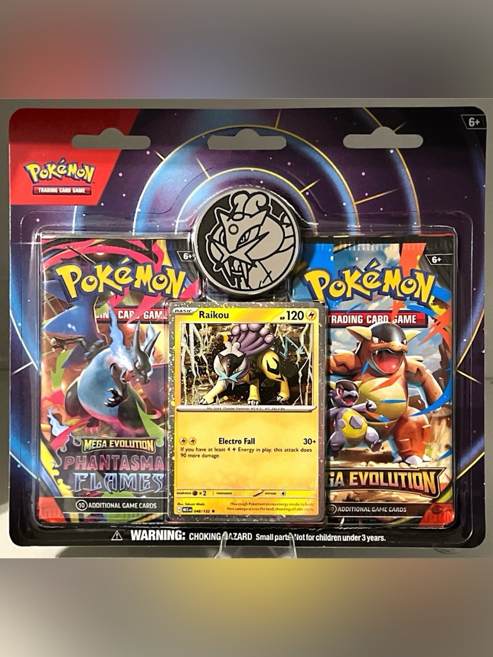 Pokémon TCG Mega Evolution & Phantasmal Flames: 2 Pack Blister W/ RAIKOU Promo